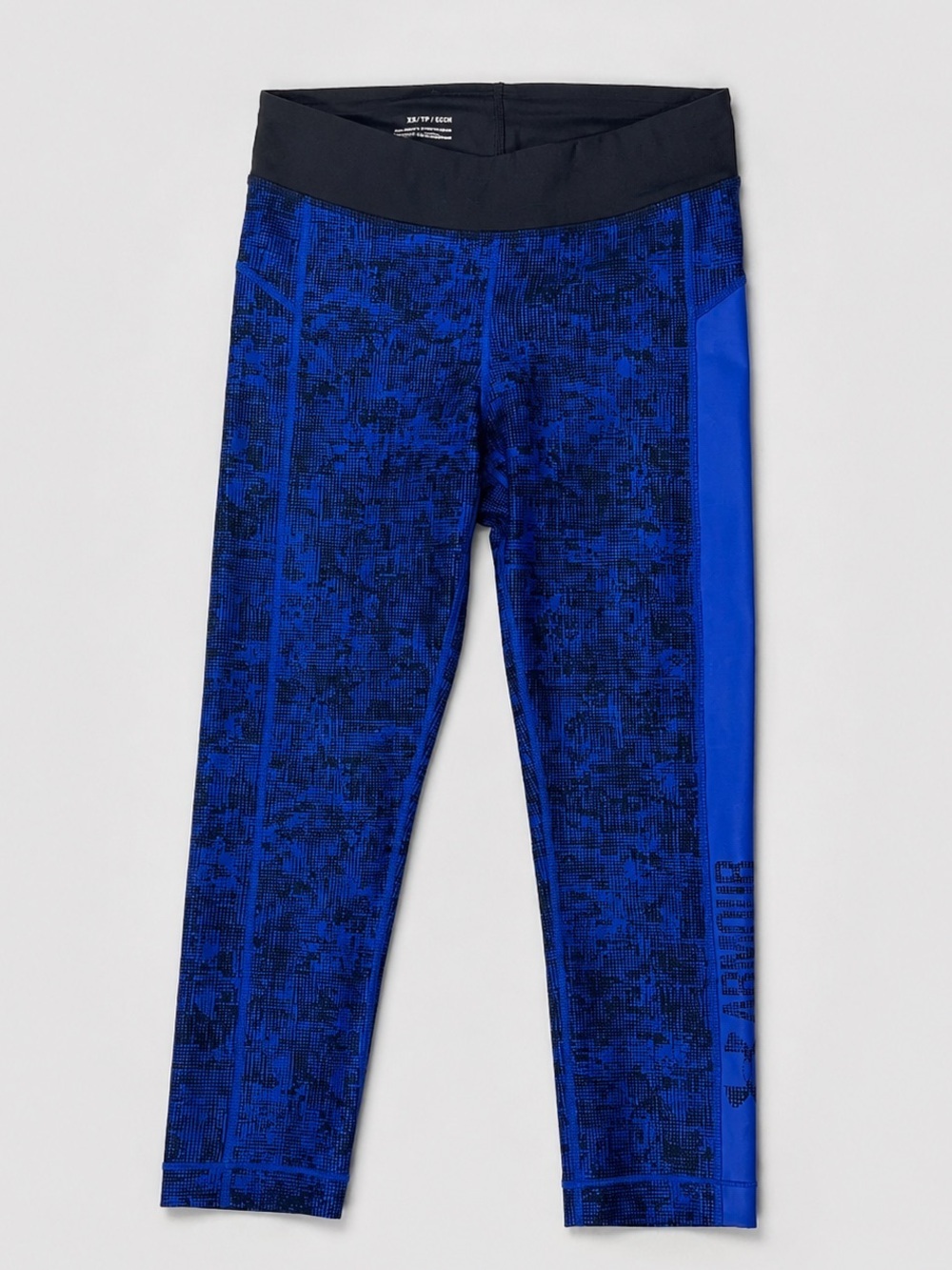 Under Armour HeatGear Blue Graphic Crop Capri Leggings  XS